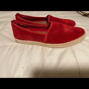 Clarks red espadrilles